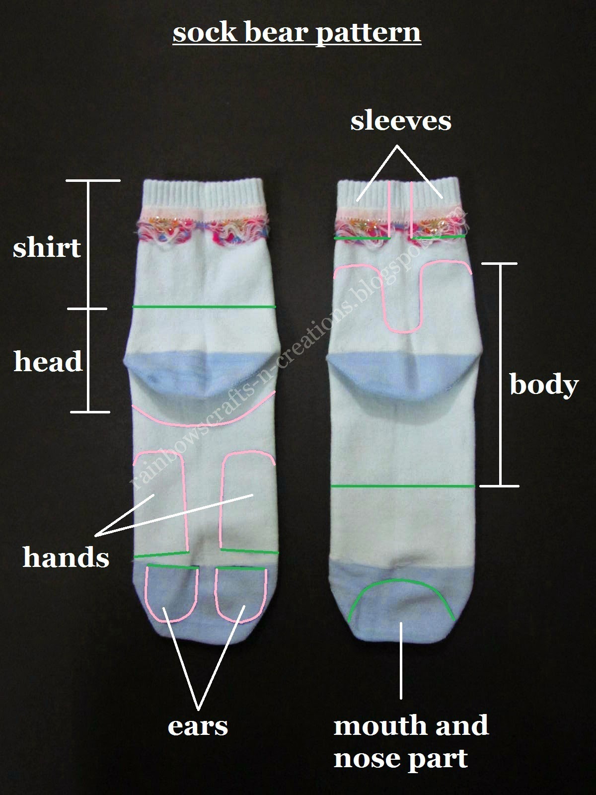 How to make a sock teddy bear